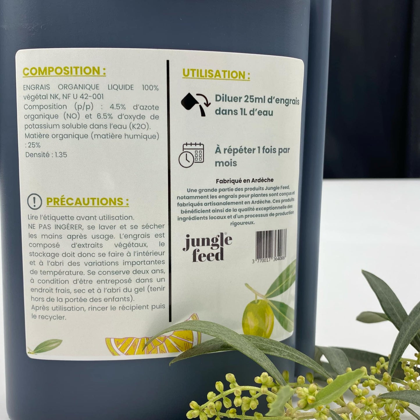 Organischer Dünger für mediterrane Pflanzen – Zitrusfrüchte, Olivenbäume und Palmen – 500 ml