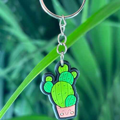 Mini porte clé cactus suspendu