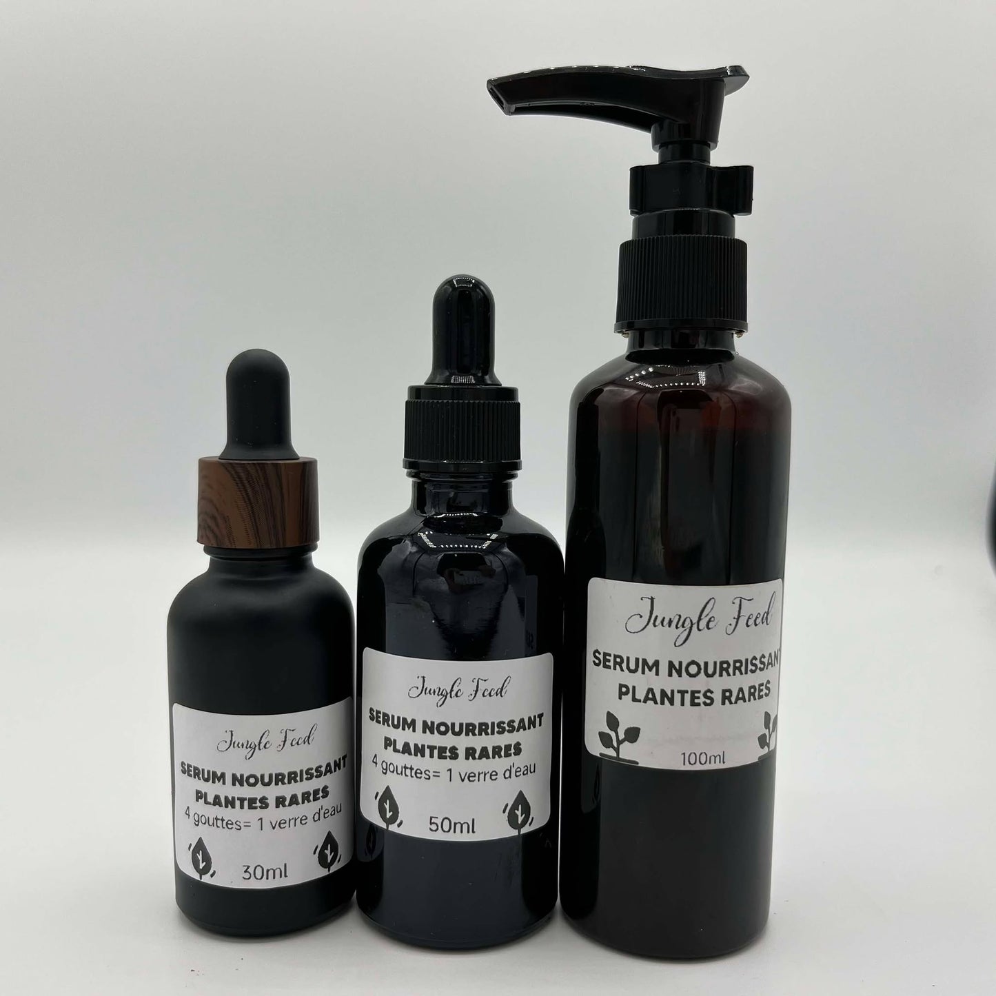 présentation de notre gamme d'engrais plantes rares 30ml / 50ml et 100ml