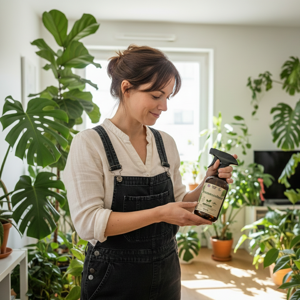 stimuliert das Wachstum Dank ihres hohen Stickstoffgehalts fördert die Brennnesseljauche die Entwicklung von Blättern und Stängeln. Sie ist ein hervorragendes natürliches Stimulans für stark zehrende Pflanzen (Tomaten, Zucchini, Salate...).