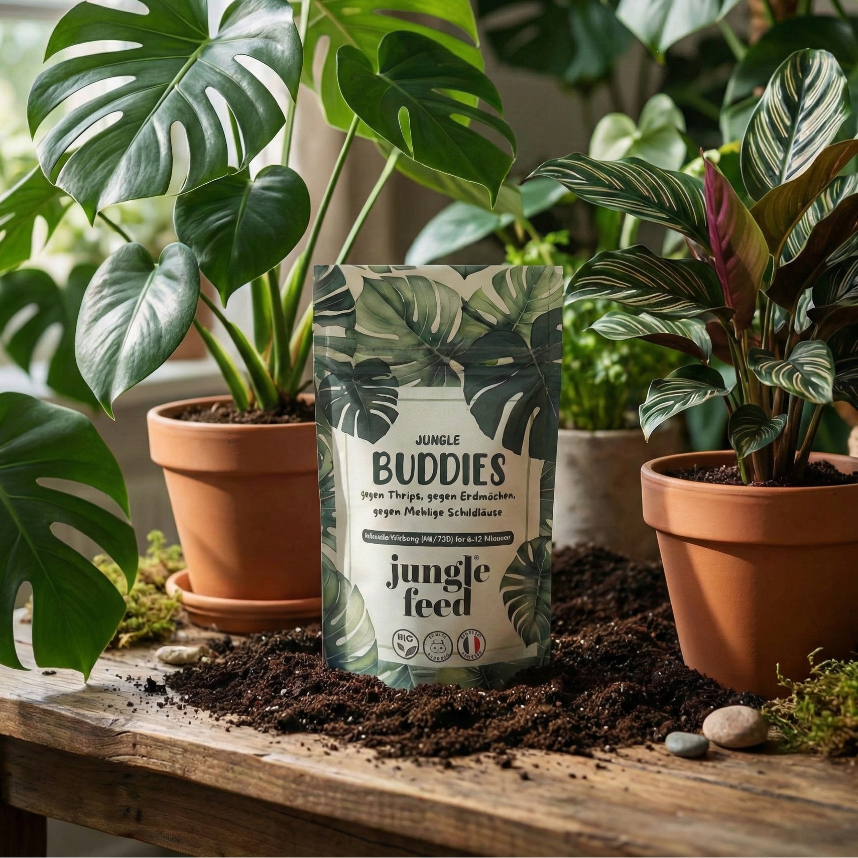 Produktname: Anti-Thripse, Trauermücken & Wollläuse – 6 bis 12 Pflanzen – Jungle Buddies