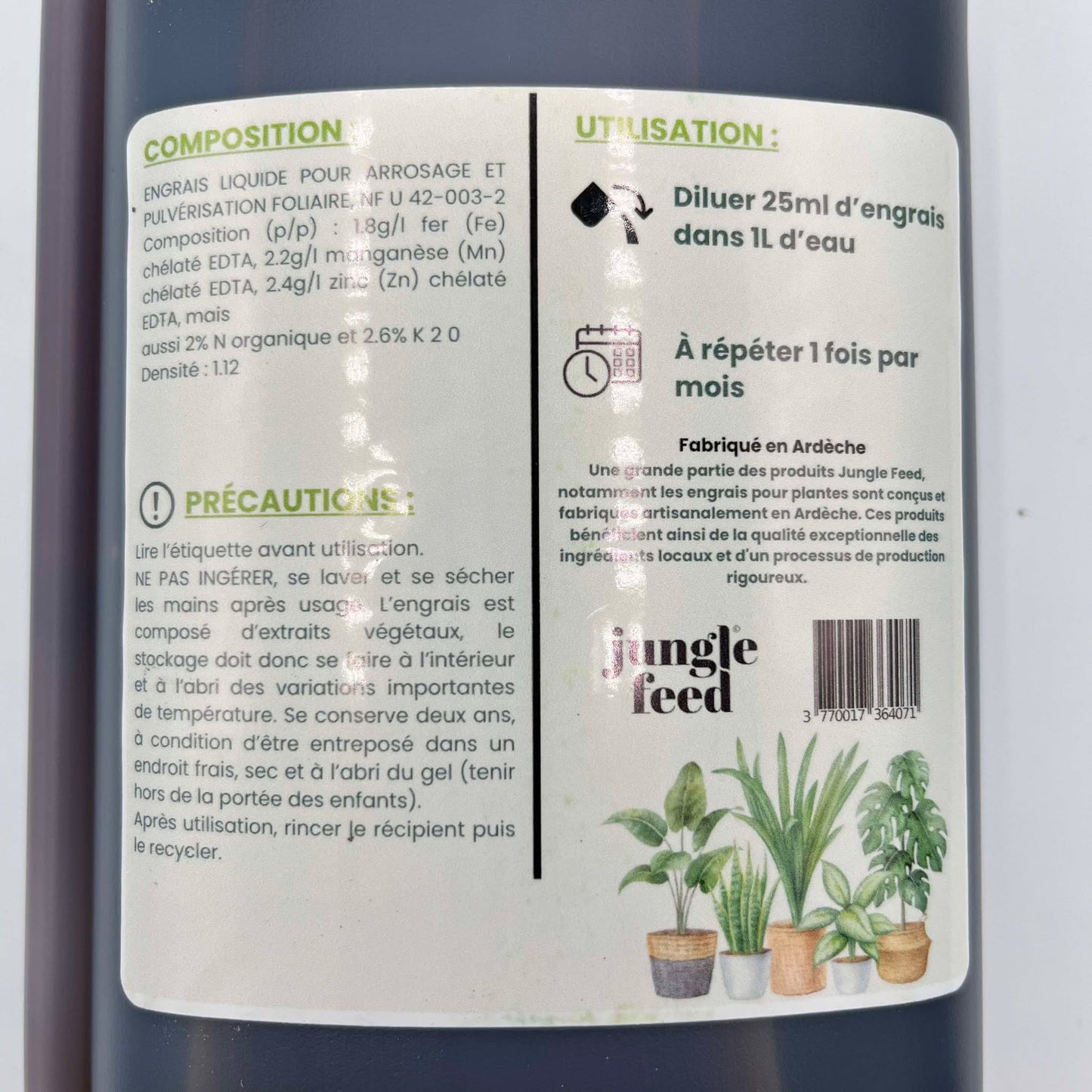 engrais liquide pour plantes d'intérieur